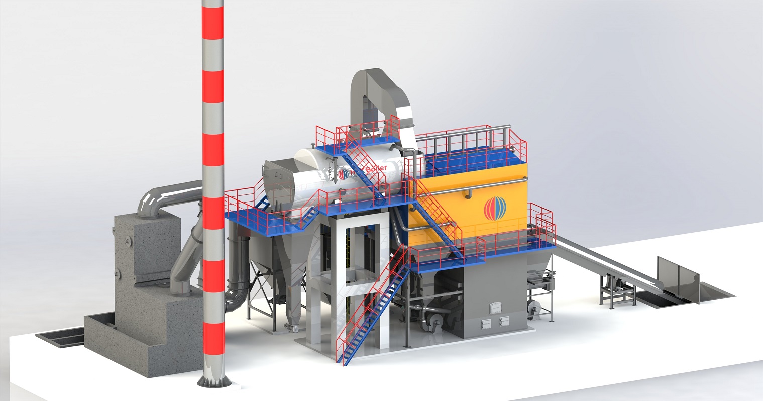 Lò hơi tầng sôi đốt vỏ băm